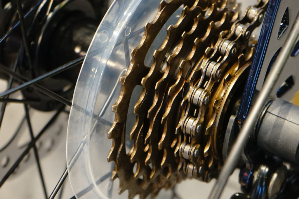 corrente limpa e lubrificada